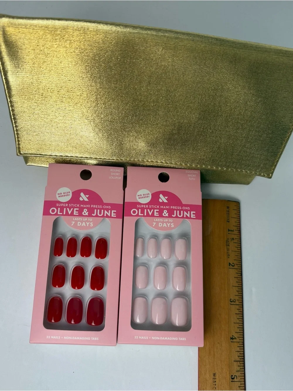 5pc bundle-Estee Lauder gold, metallic cosmetic makeup bag or clutch& Kylie &